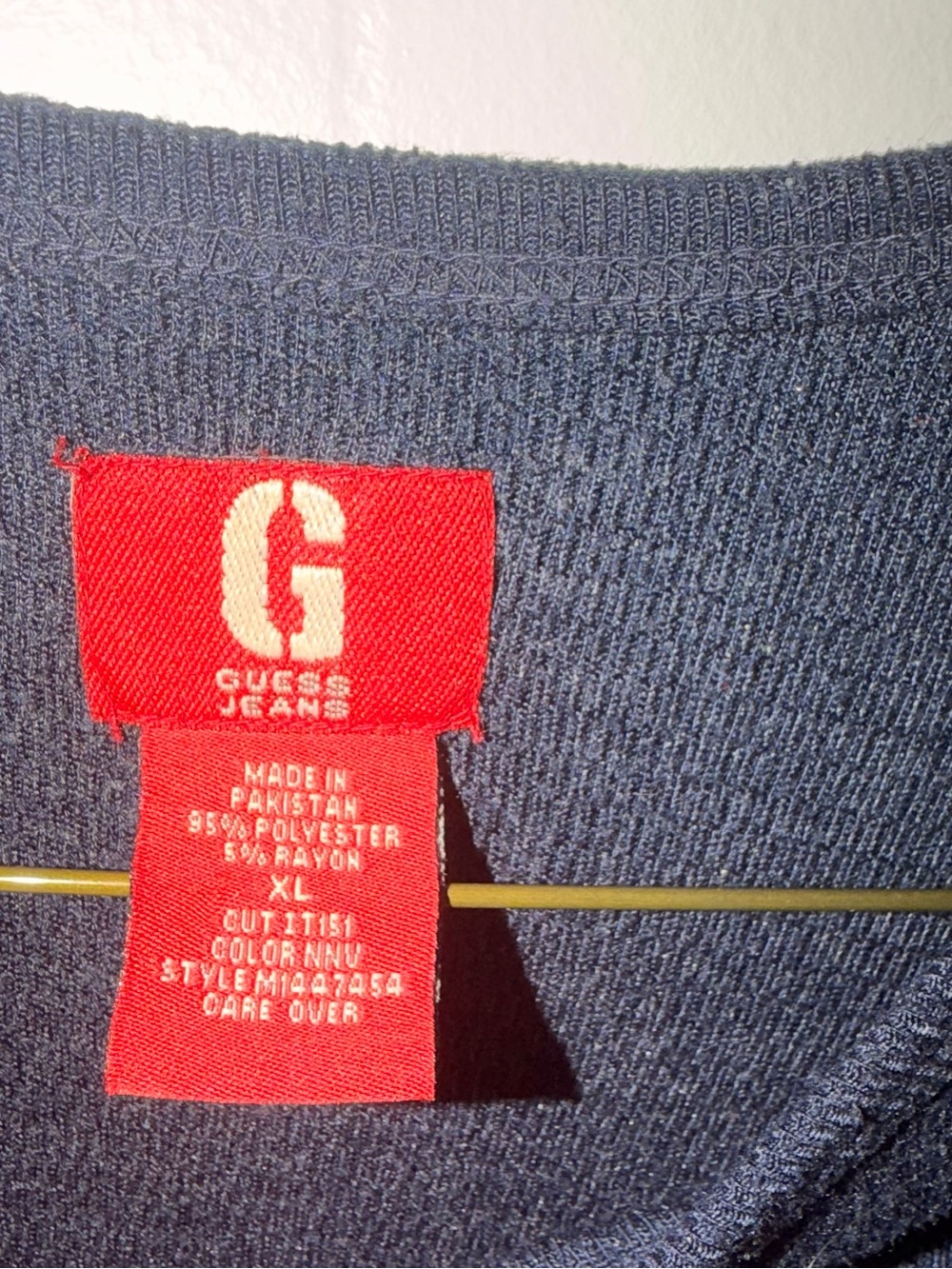 Guess Men's Long Sleeve Crewneck Sweater - Dark Blue